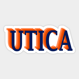 Utica Orange and blue gradient Sticker